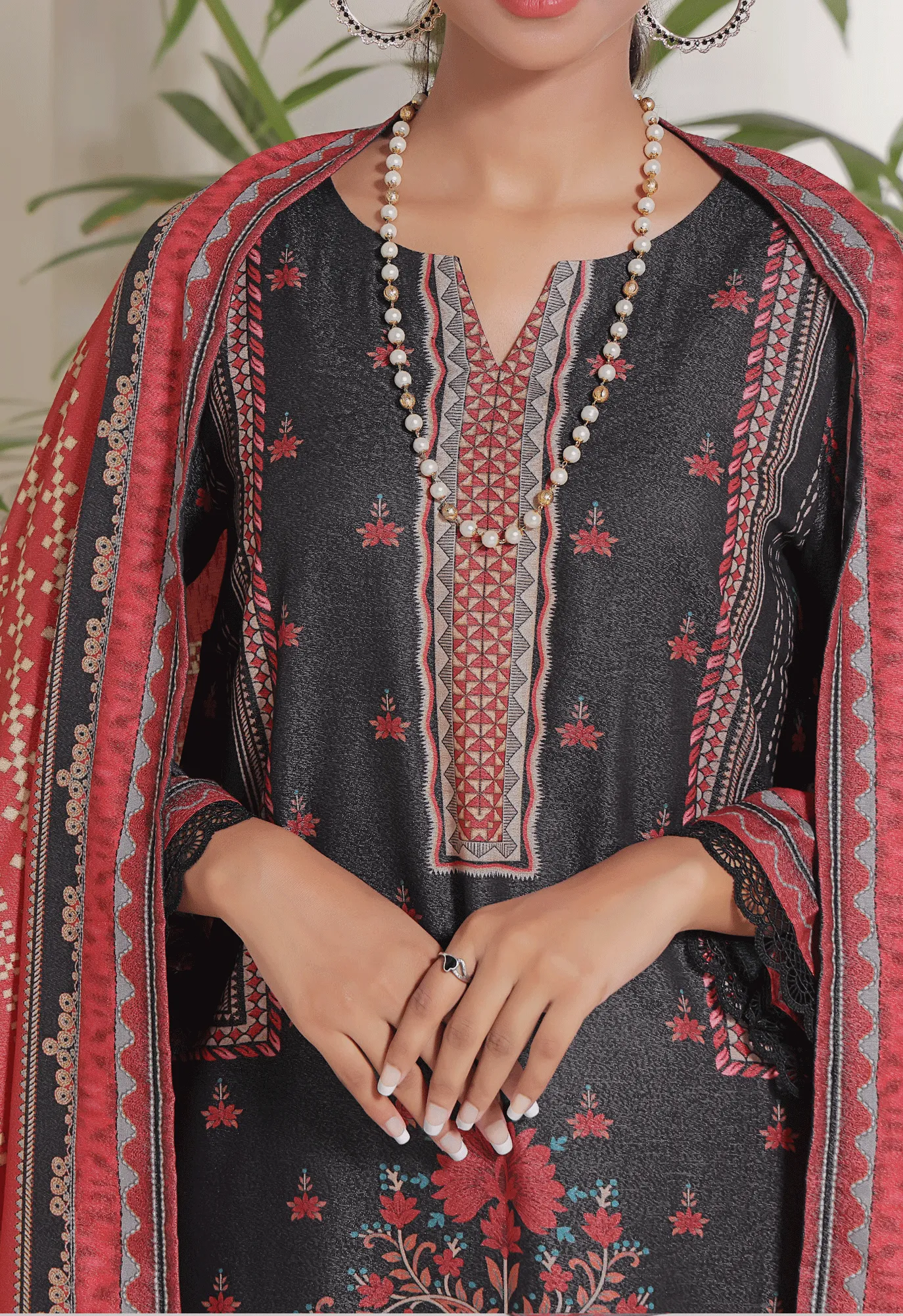 Mariyah By VS Textile Printed Karandi Unstitched 3 Piece Suit - VS23MK 35