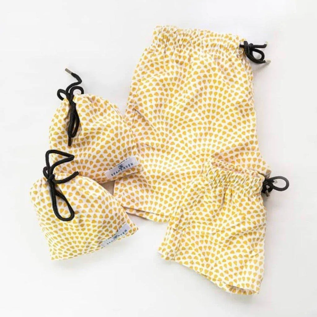 Matching Swimwear, Men's Board Shorts, Lemon Drops