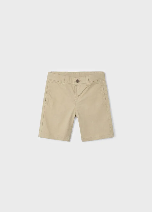 Mayoral Basic twill chino shorts for boy - Beige