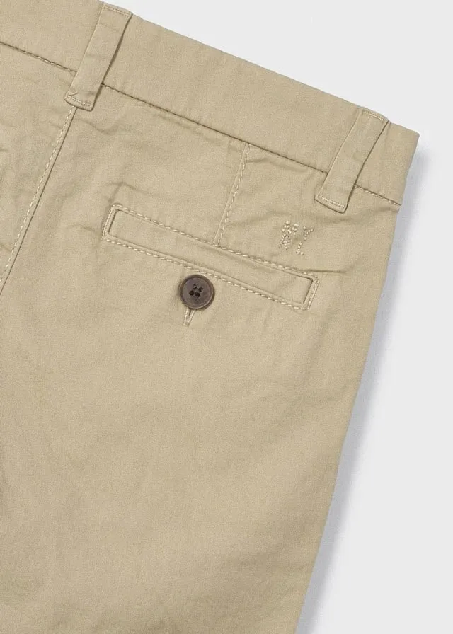 Mayoral Basic twill chino shorts for boy - Beige