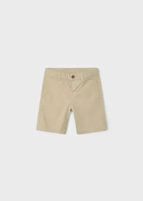 Mayoral Basic twill chino shorts for boy - Beige