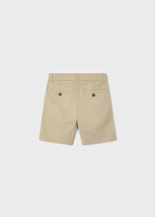 Mayoral Basic twill chino shorts for boy - Beige