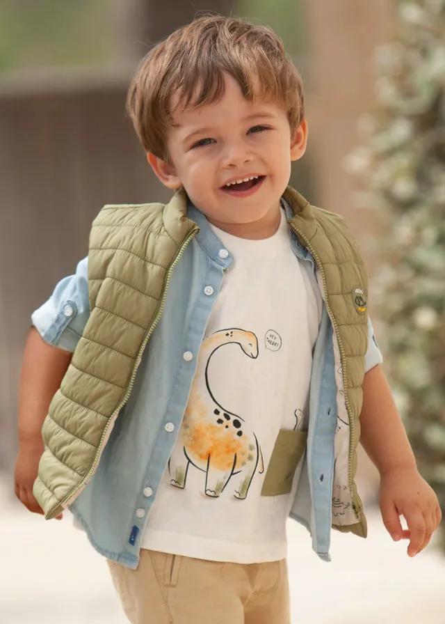 Mayoral S/s t-shirt for baby boy - Cream