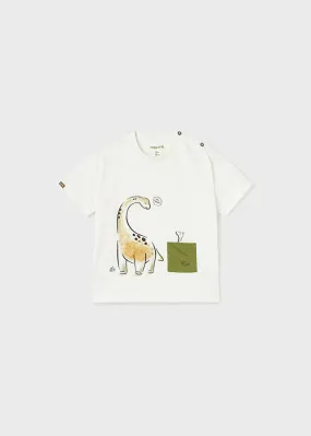 Mayoral S/s t-shirt for baby boy - Cream