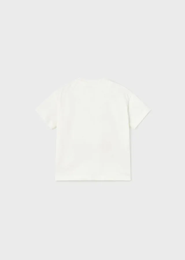 Mayoral S/s t-shirt for baby boy - Cream