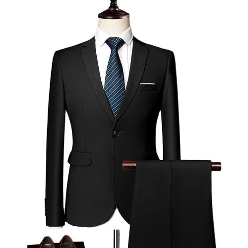 Men's Classic High-end Customized Solid Color Slim Wedding Two Piece Suit