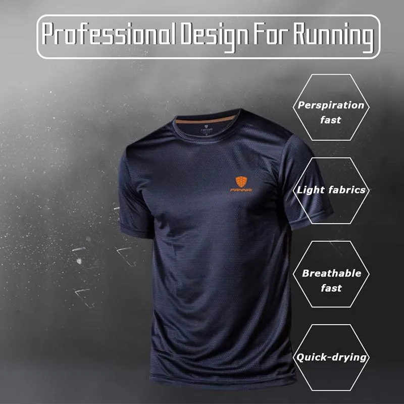 Men's Sports Fitness Jersey Fit Running Quick Dry Gym T-Shirts