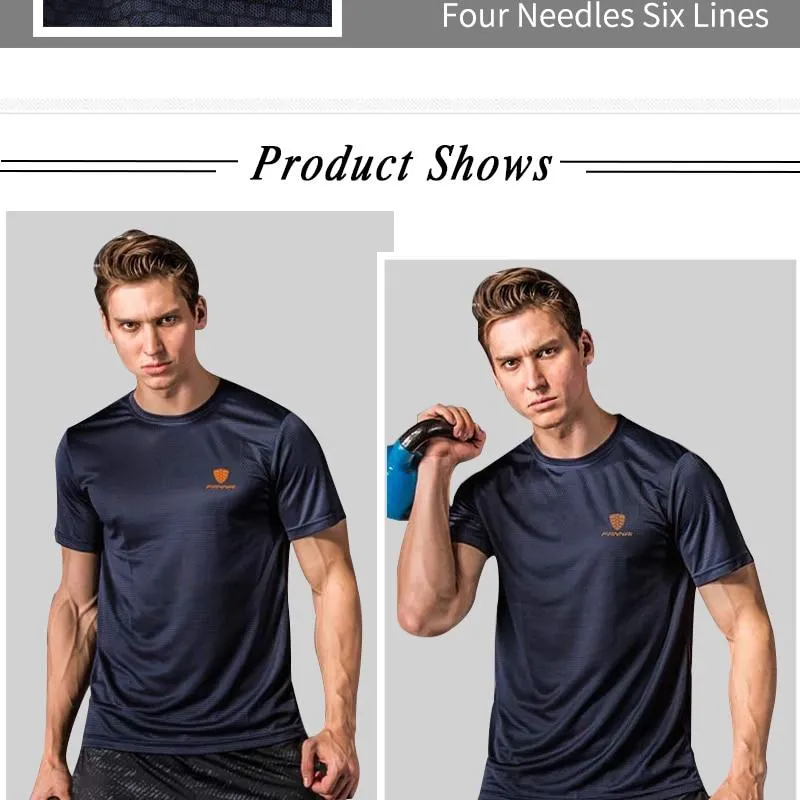 Men's Sports Fitness Jersey Fit Running Quick Dry Gym T-Shirts