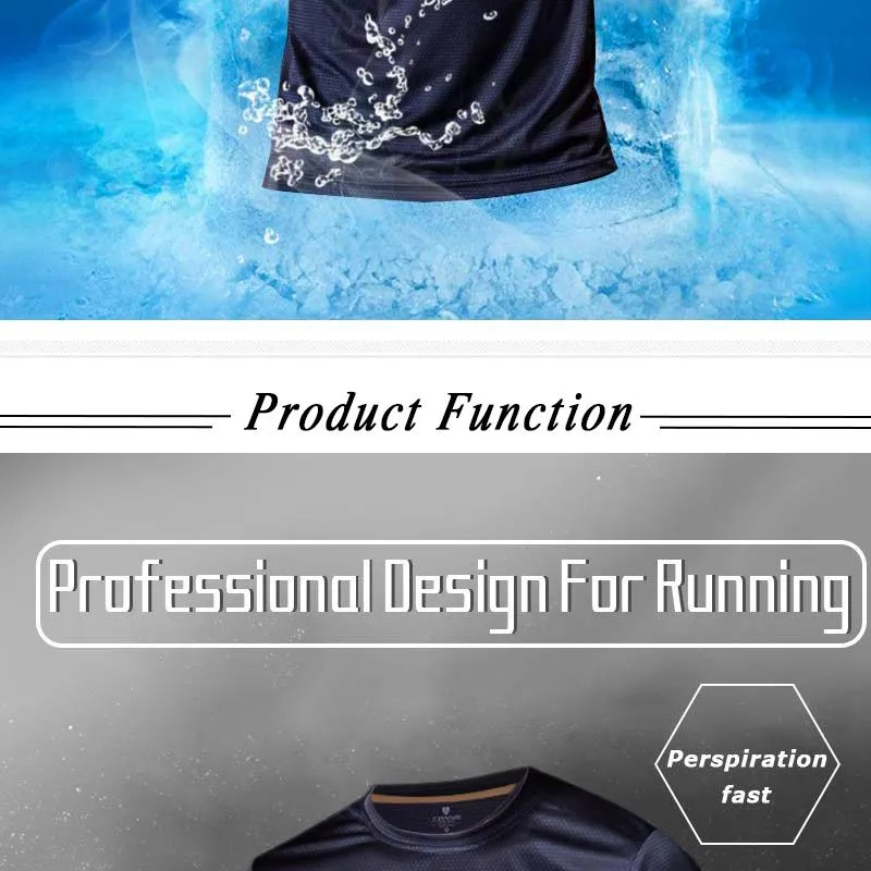 Men's Sports Fitness Jersey Fit Running Quick Dry Gym T-Shirts