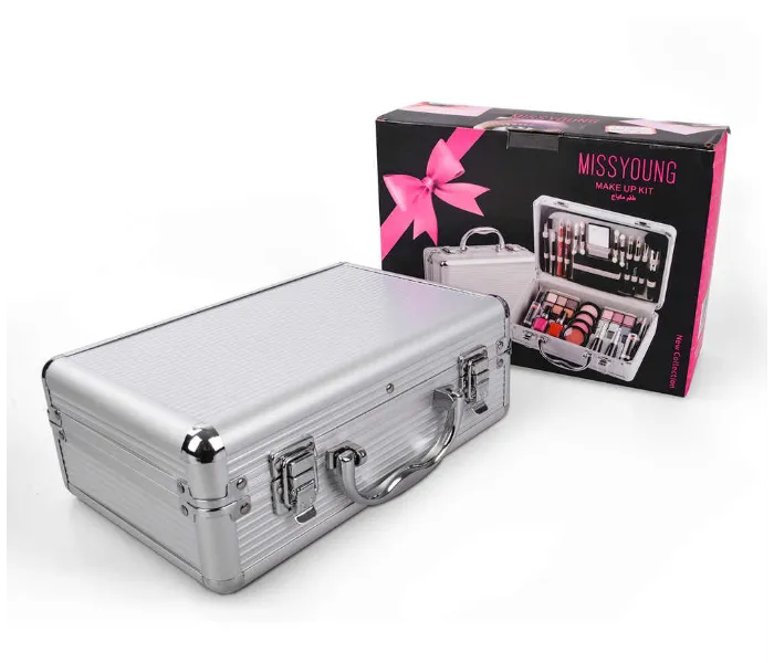 Miss Young MC1157 Make-Up Kit Suitcase with Cosmetics, Brushes, Eyeshadow & Mirror