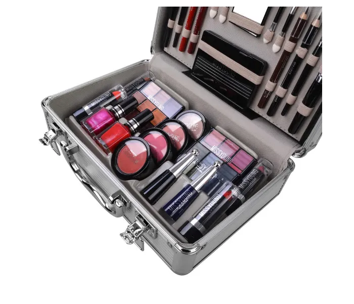 Miss Young MC1157 Make-Up Kit Suitcase with Cosmetics, Brushes, Eyeshadow & Mirror