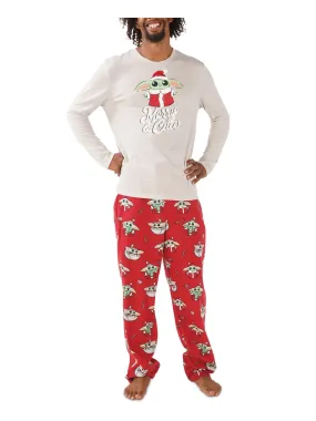 MUNKI MUNKI Red Graphic Long Sleeve Straight leg Everyday Pajamas