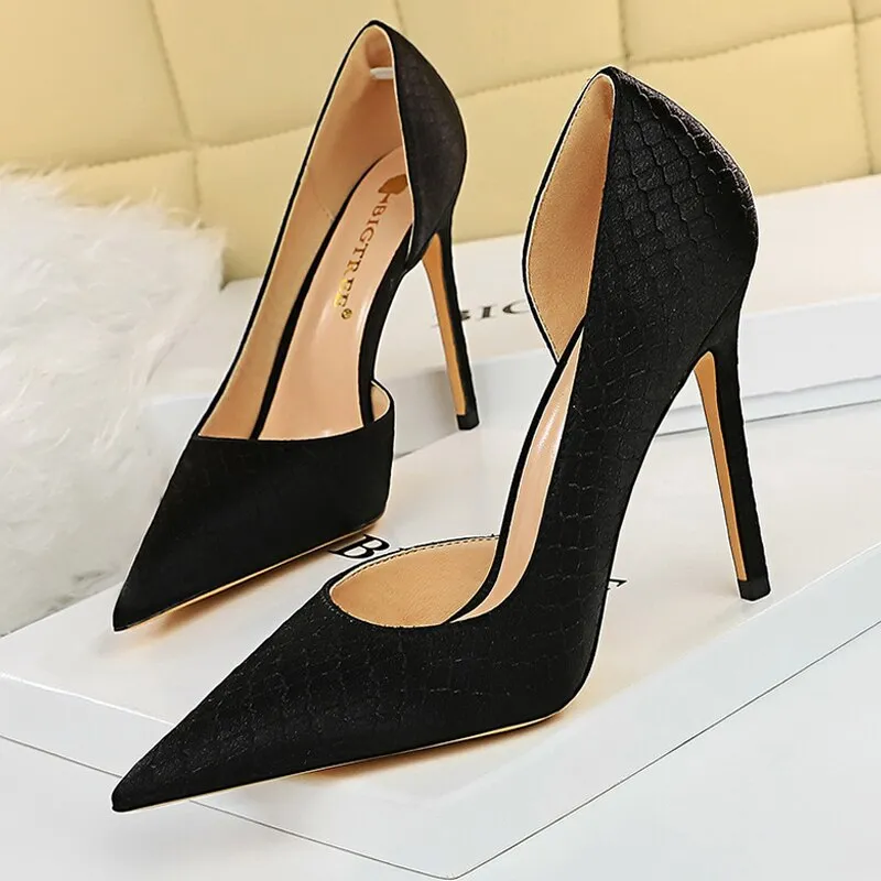 New Snake Pattern Women Pumps Sexy High Heels Party Shoes Stiletto