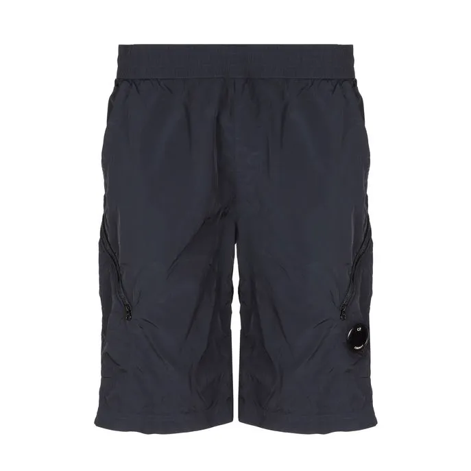 NYLON SHORTS WITH SLANTED POCKETS Man Navy blue