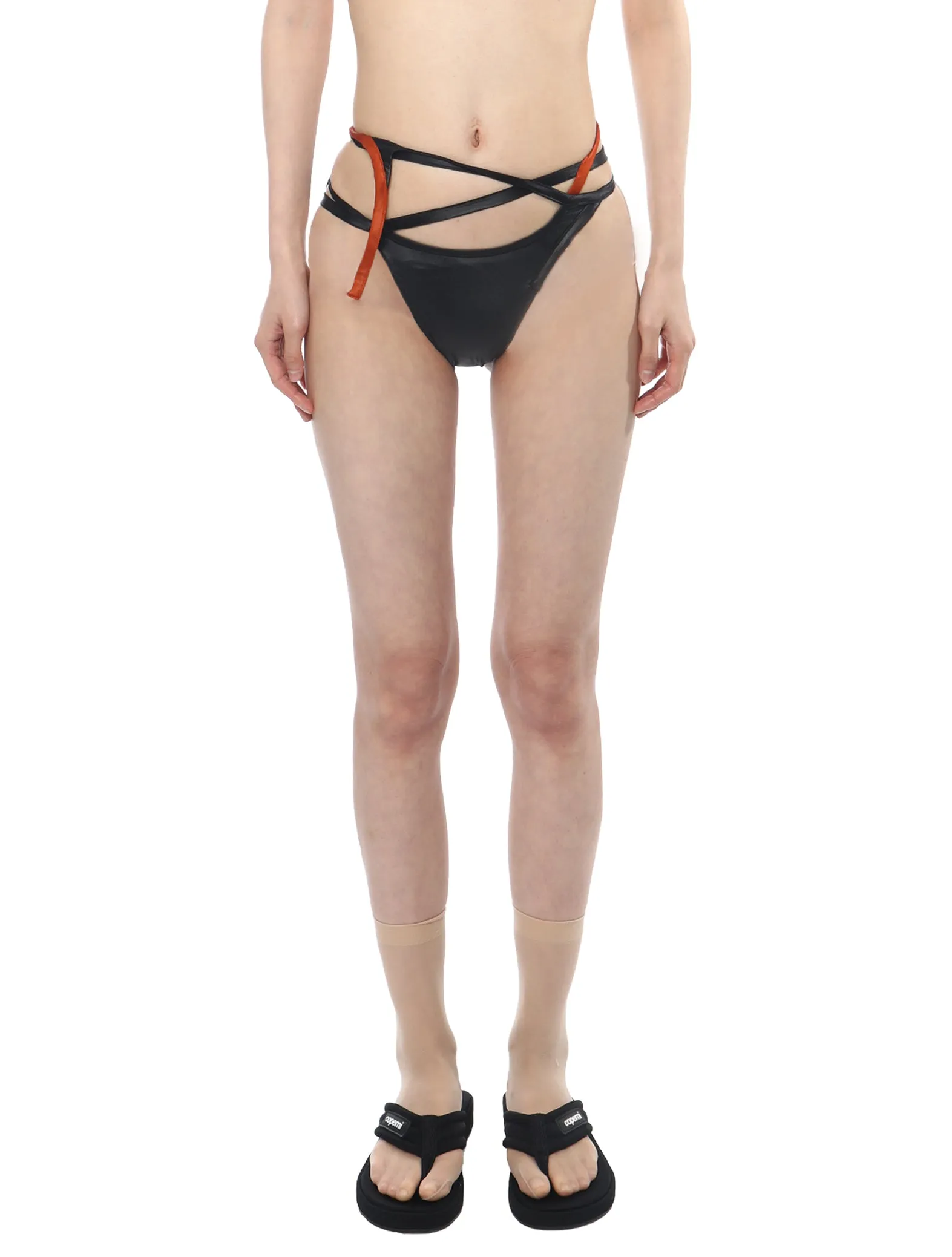 Ottolinger Laced Bikini Bottoms Metallic