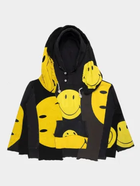 Oversized Reconstructed Smiley Hoodie