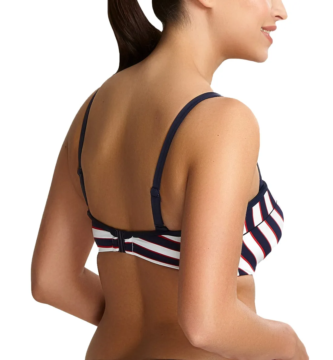 Panache Lucille Padded Bandeau Underwire Bikini (SW1373) - Navy Stripe