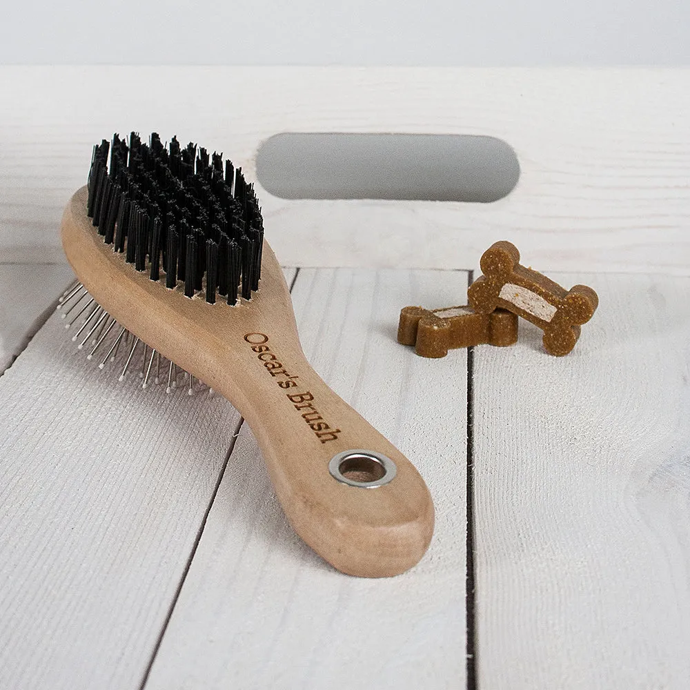 Personalised Wooden Dog Brush