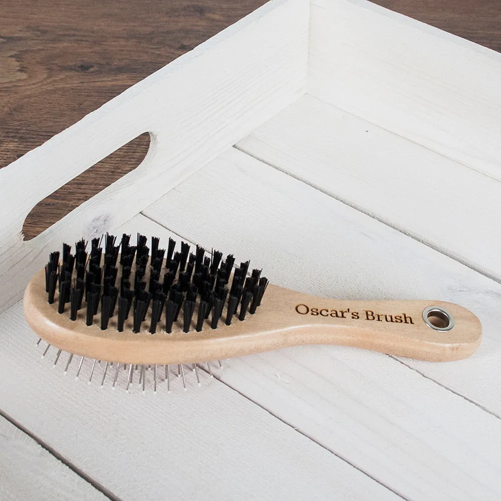 Personalised Wooden Dog Brush