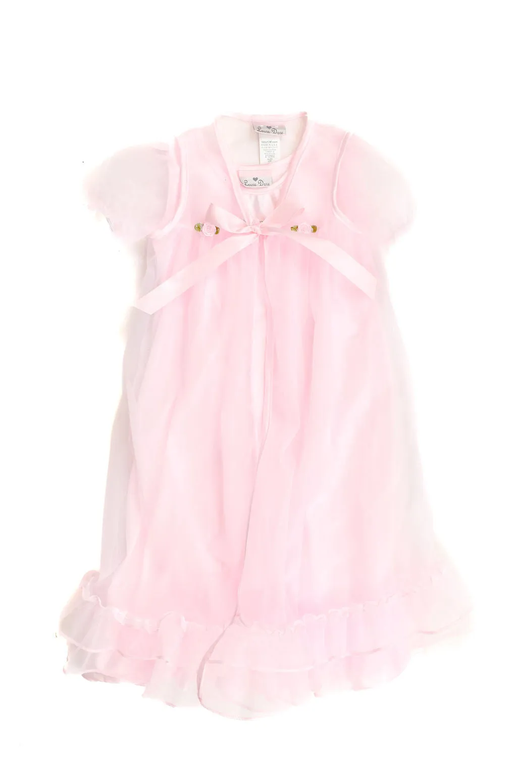 Pink Peignoir Set with Flowers