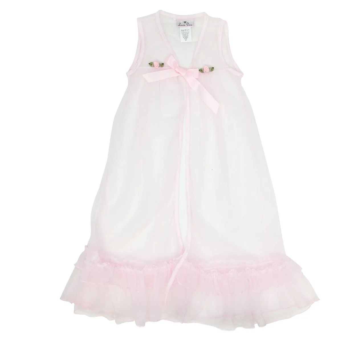 Pink Peignoir Set with Flowers