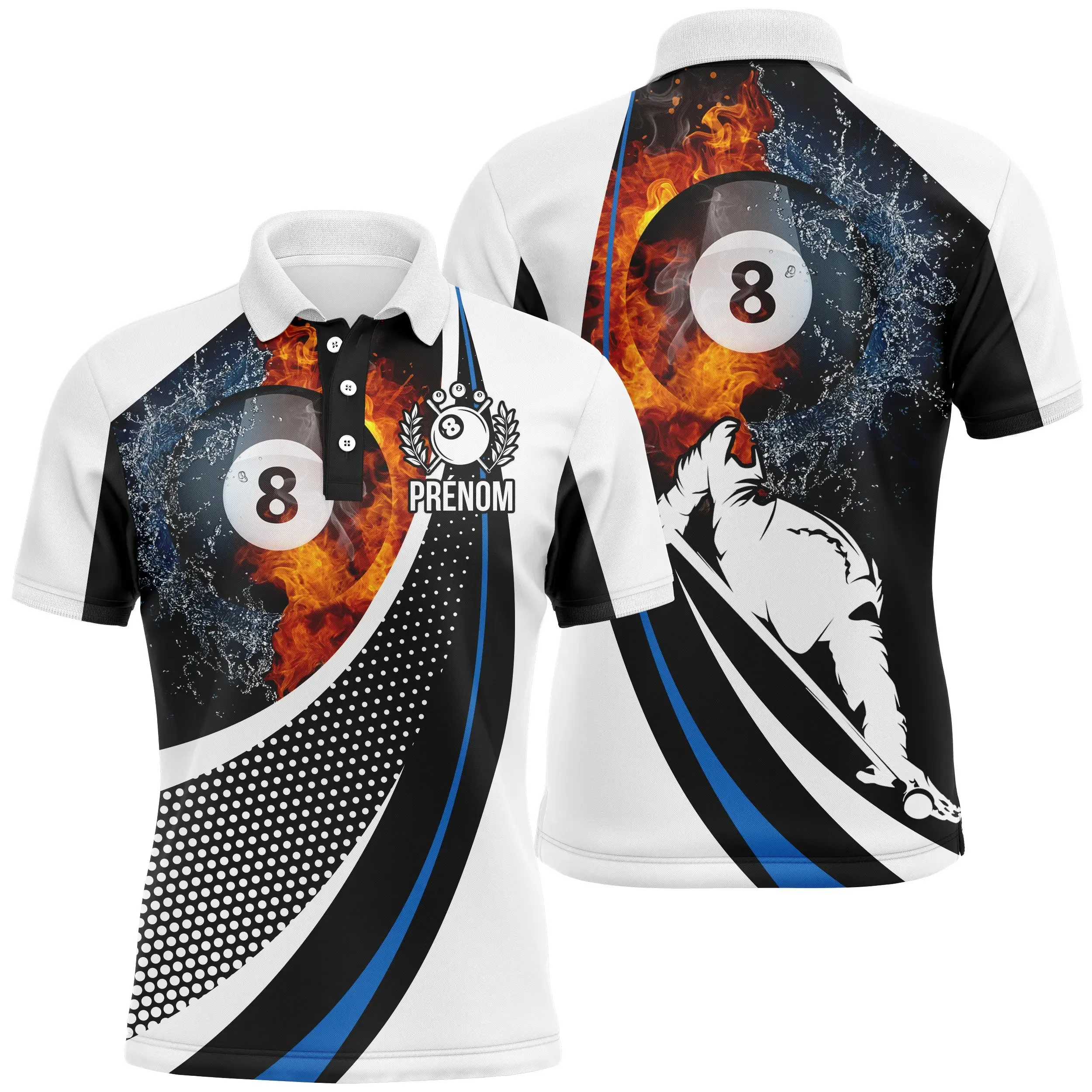 Polo De Billard Professionnel Personnalisé Boule De Billard, Billardiste - CT27062321