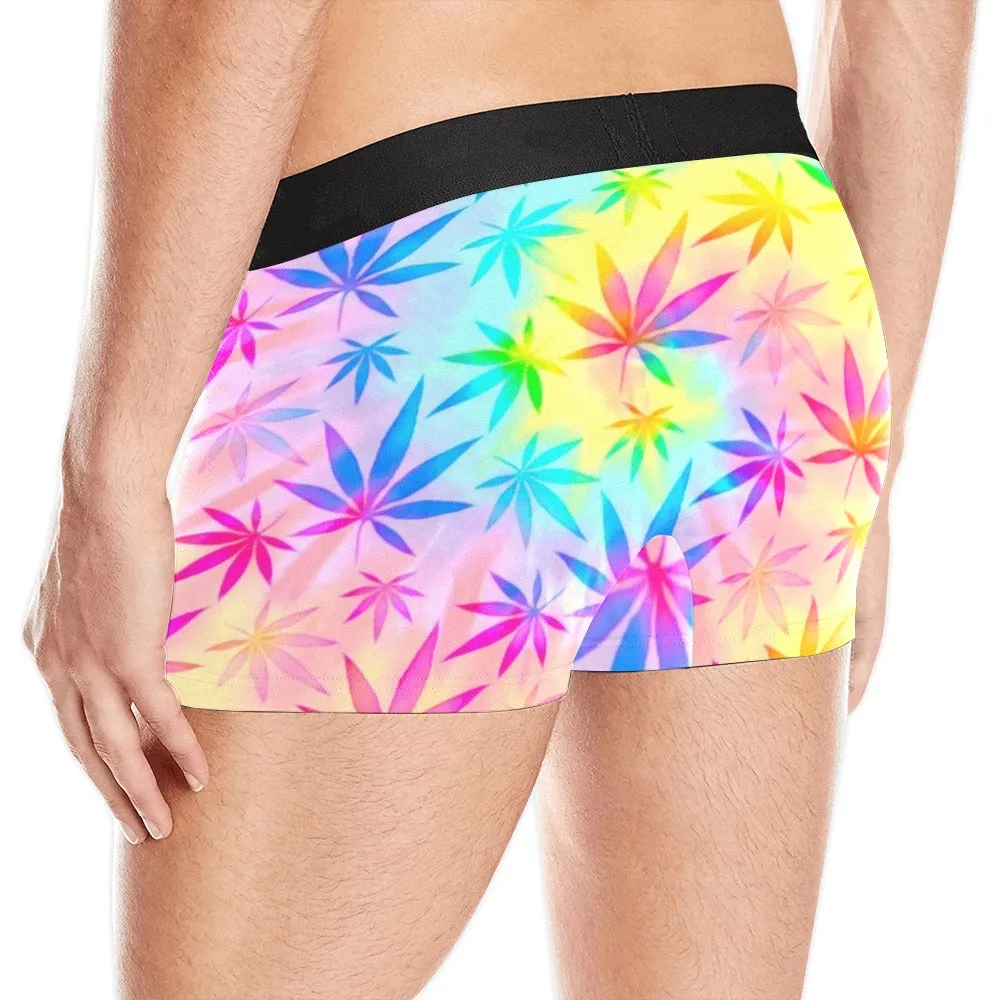 Rainbow Weed Tie-Dye Boxer Briefs