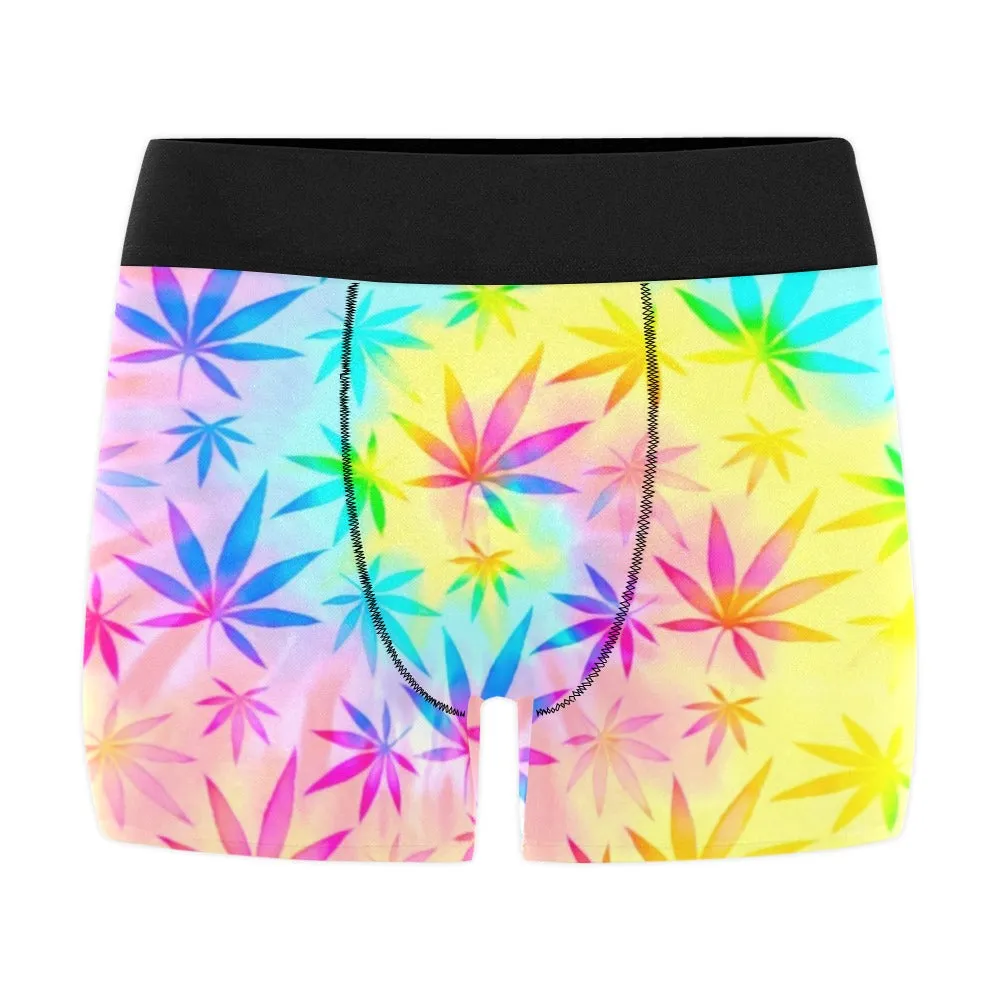 Rainbow Weed Tie-Dye Boxer Briefs