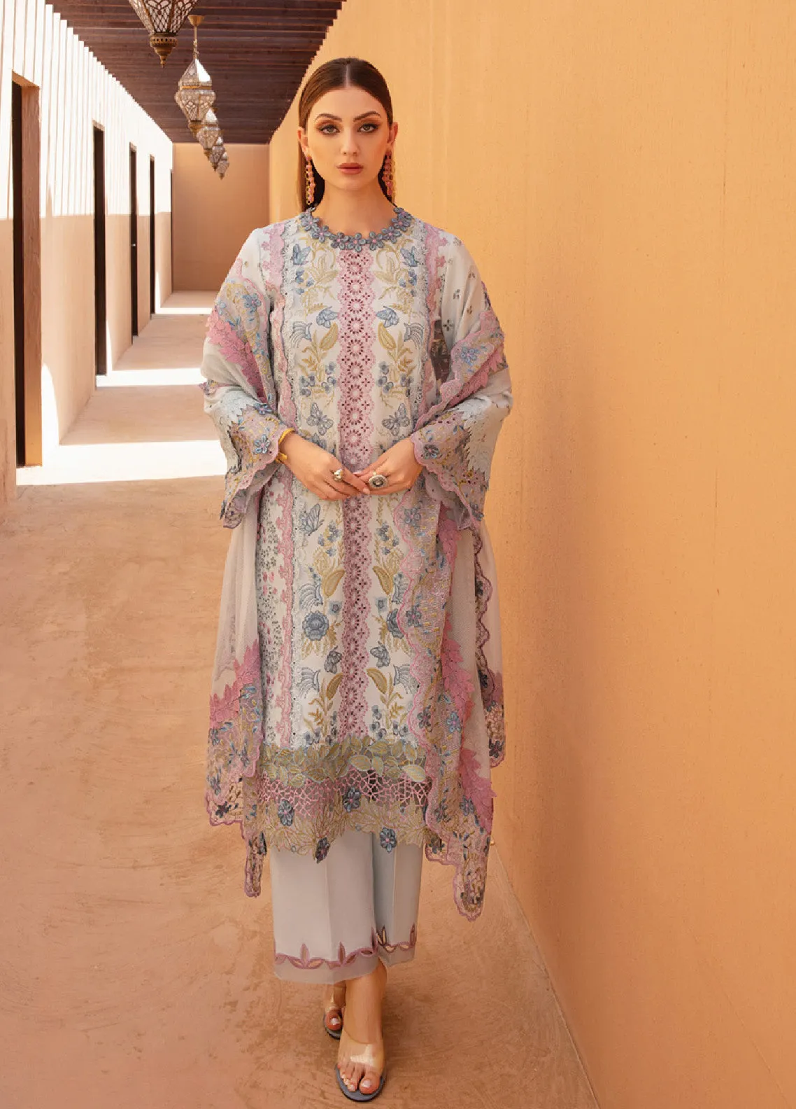 Rang Rasiya Embroidered Lawn Unstitched 3 Piece Suit - RR24L 02 PARISA