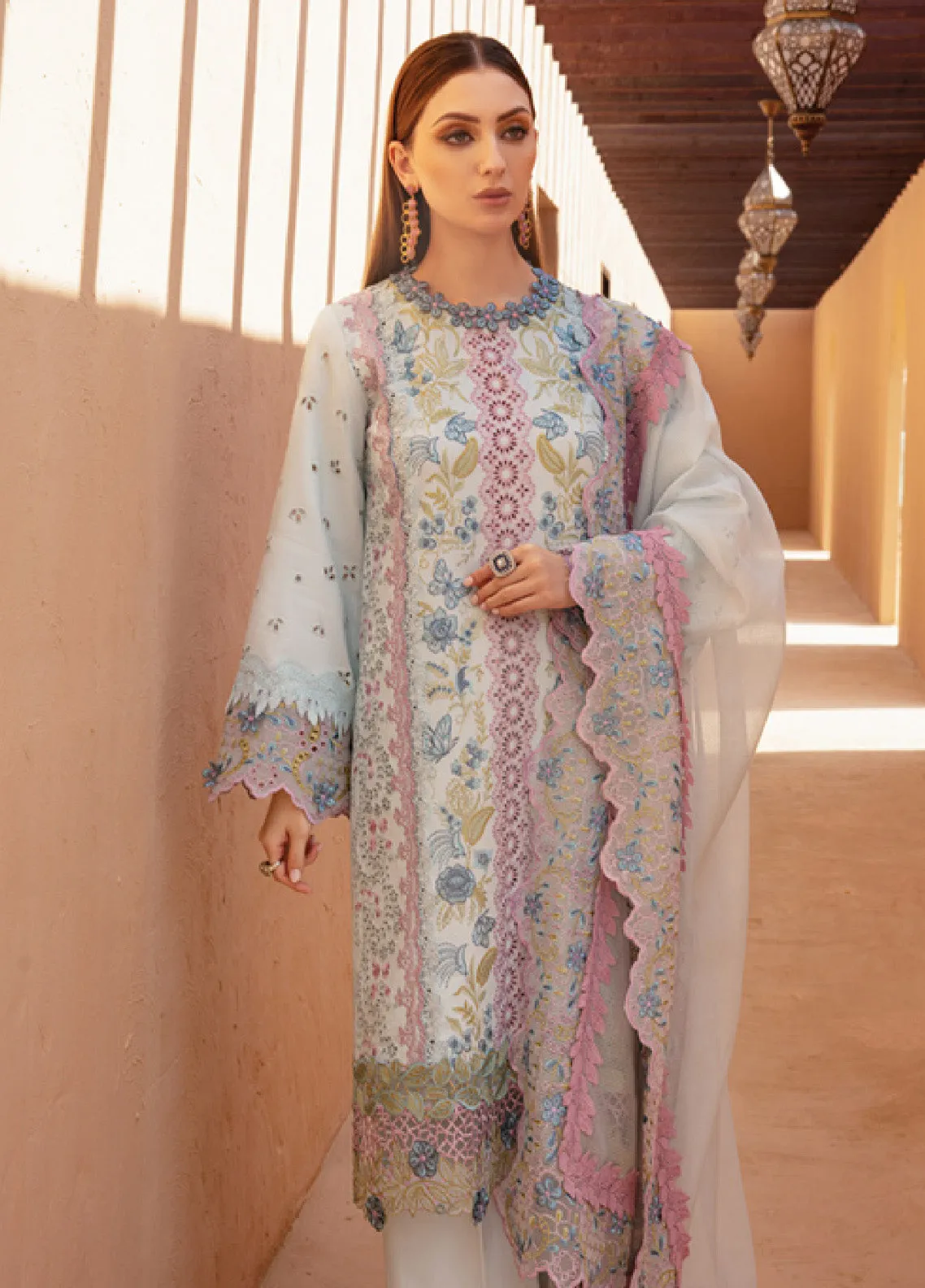 Rang Rasiya Embroidered Lawn Unstitched 3 Piece Suit - RR24L 02 PARISA