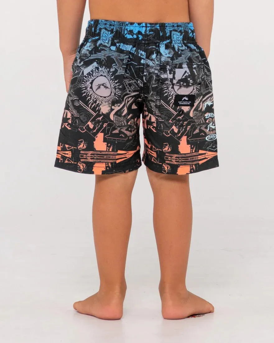 Rusty Paste Up Elastic Boardshort Runts