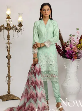 Sajni By Pakdaman Luxury Embroidered Lawn 3 Piece Stitched Suit PDF24S D-9904