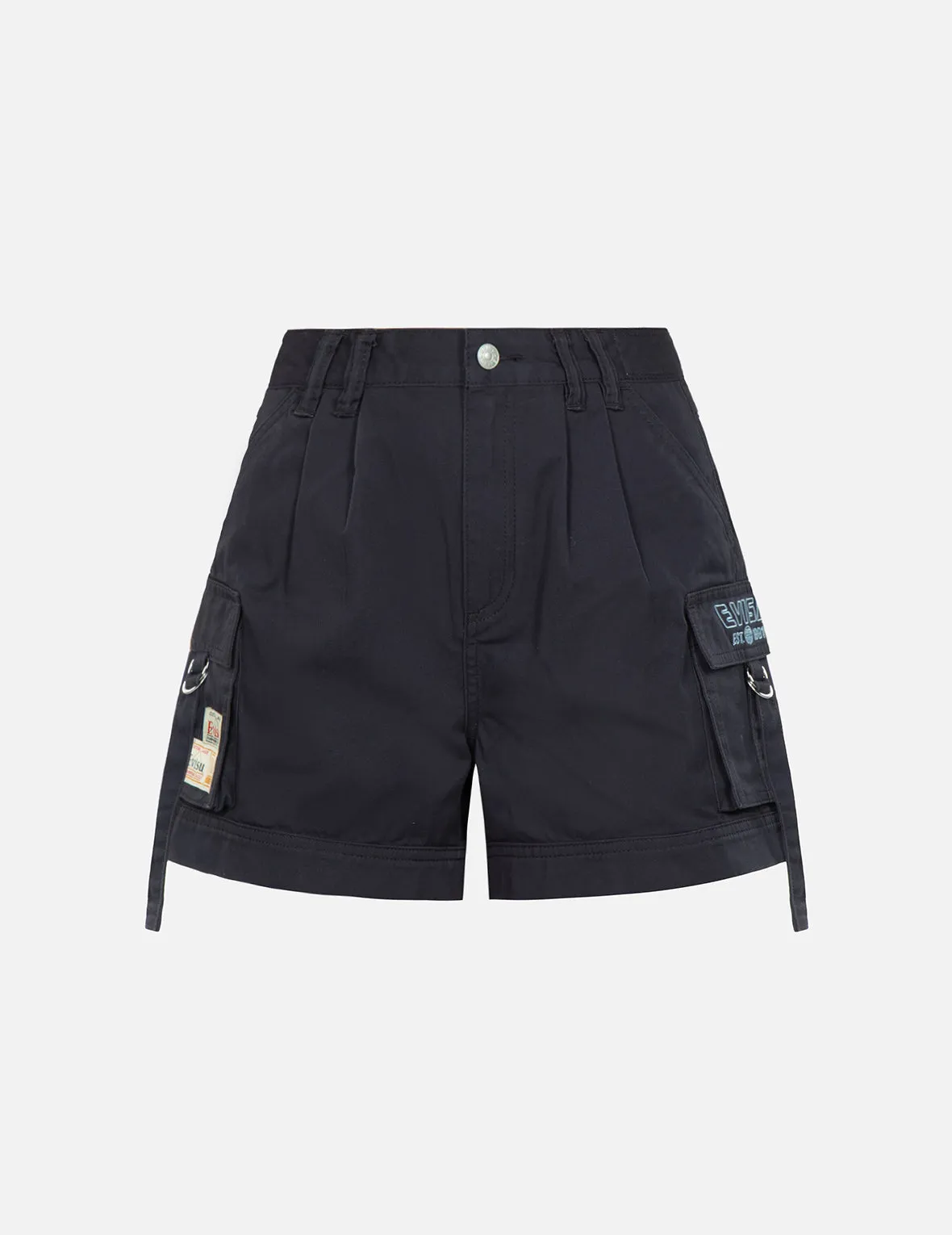 Seagull and Logo Embroidery Cargo Shorts