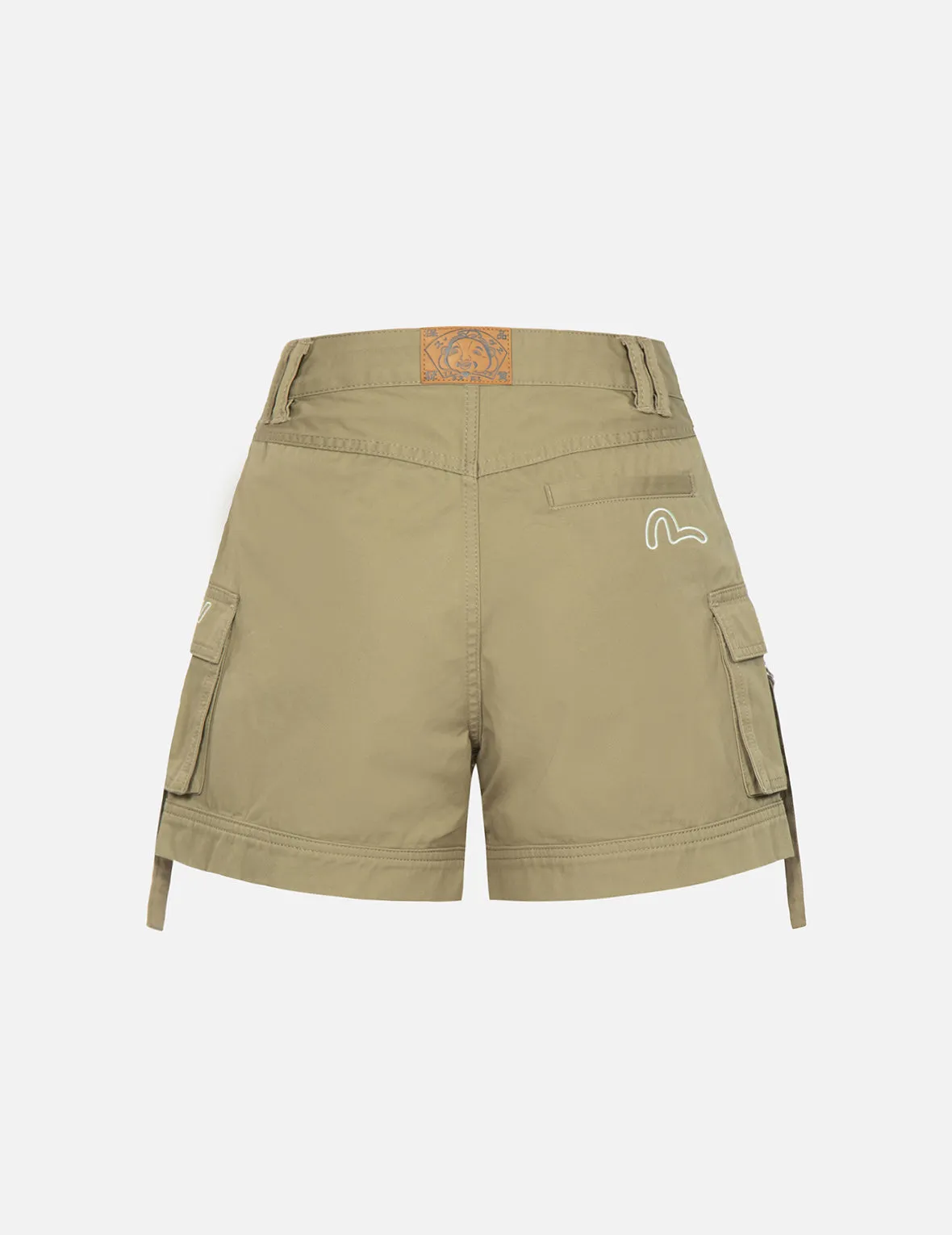 Seagull and Logo Embroidery Cargo Shorts