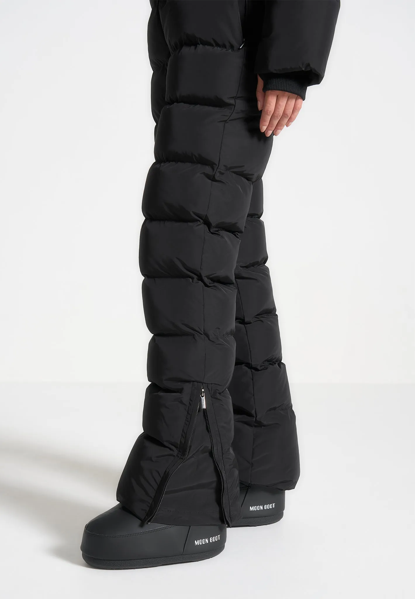 Ski Suit with Corset Detail - Black