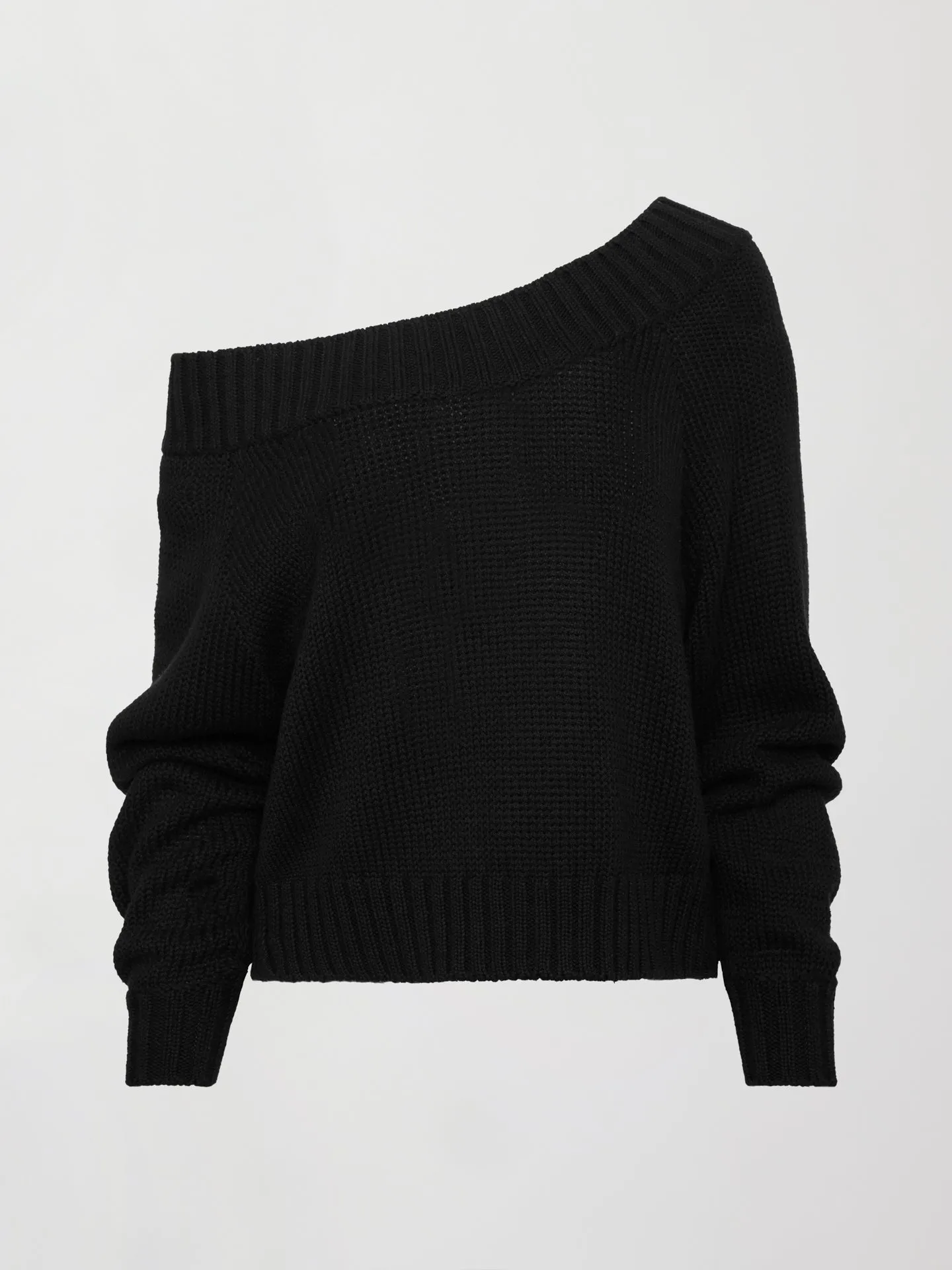 Slouchy Knit Sweater - Black