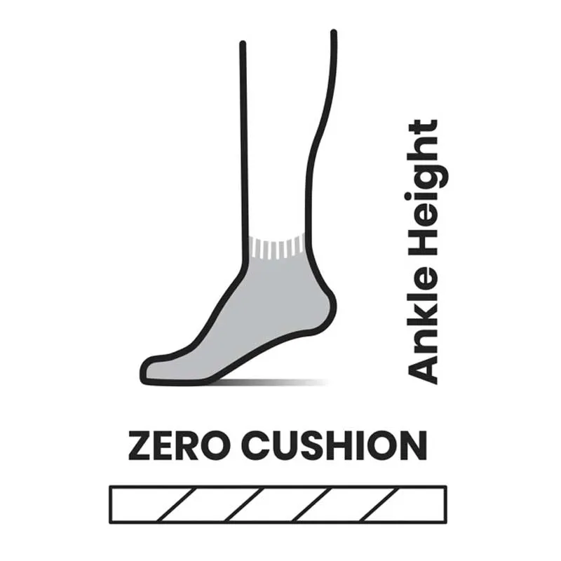 Smartwool Run Zero Cushion Ankle Socks Pattern Black SW001654-001 (Unisex)