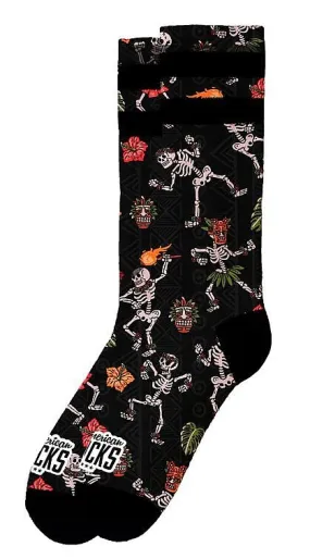 socks American Socks Signature Mid High - Dancing Skeletons