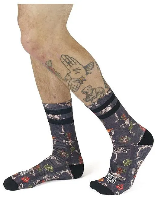 socks American Socks Signature Mid High - Dancing Skeletons