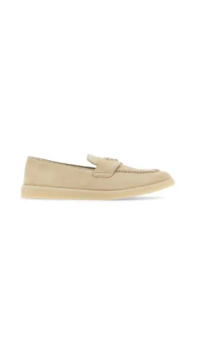 Suede and Leather Loafer - Desert Beige