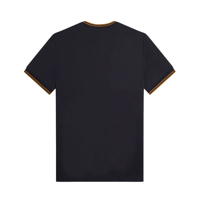 TSHIRT TWIN TIPPED Man Navy Caramel 