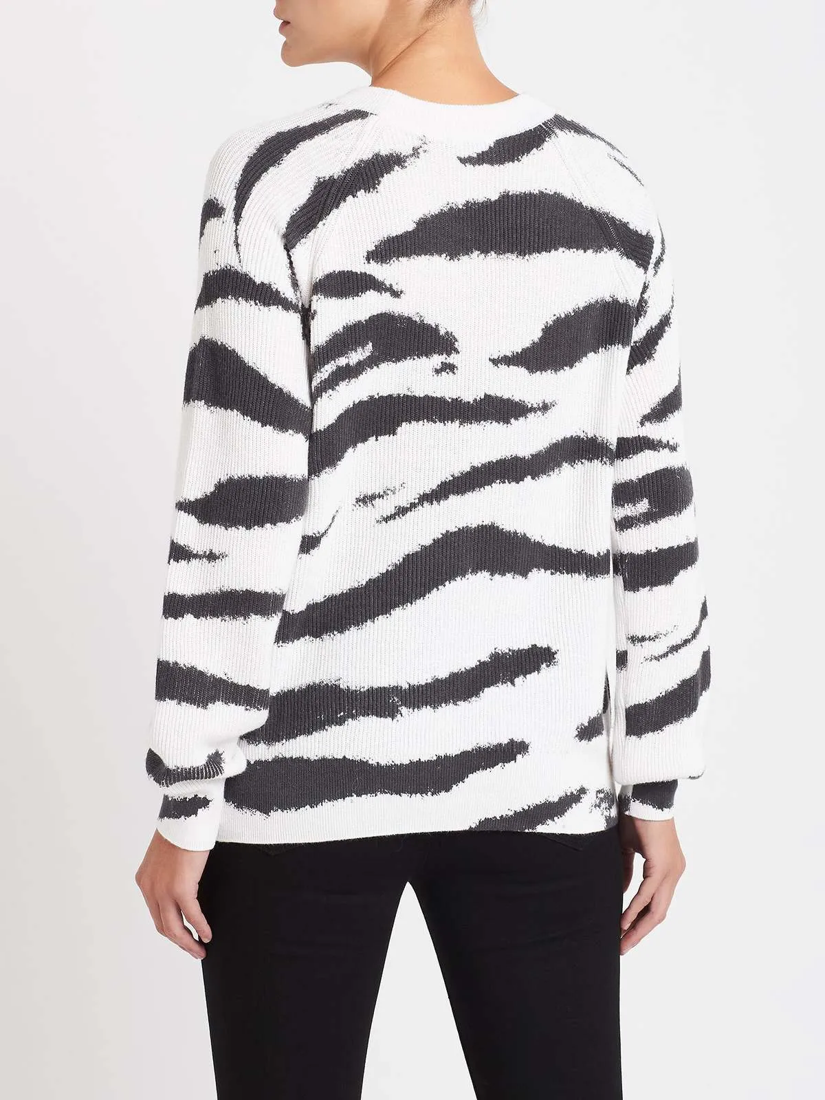 Venus Sweater - White Watercolour Tiger