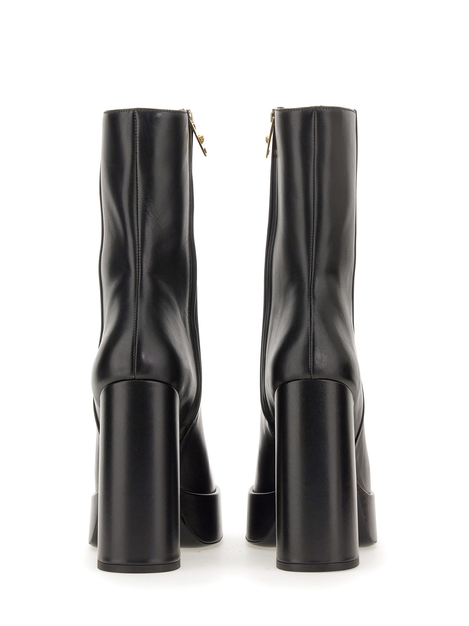 VERSACE    LEATHER BOOT WITH PLATFORM AEVITAS