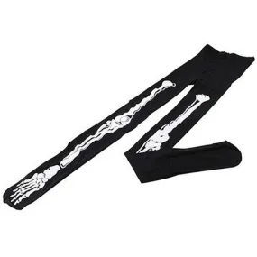 Women Girls Black Cotton Sexy Punk Soft Fancy Trendy Skeleton Bone 3D Printed Pants Leggings Leggings SM6