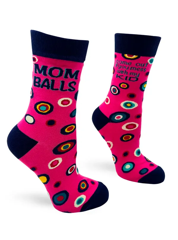 Women's Mom Balls Crew Socks