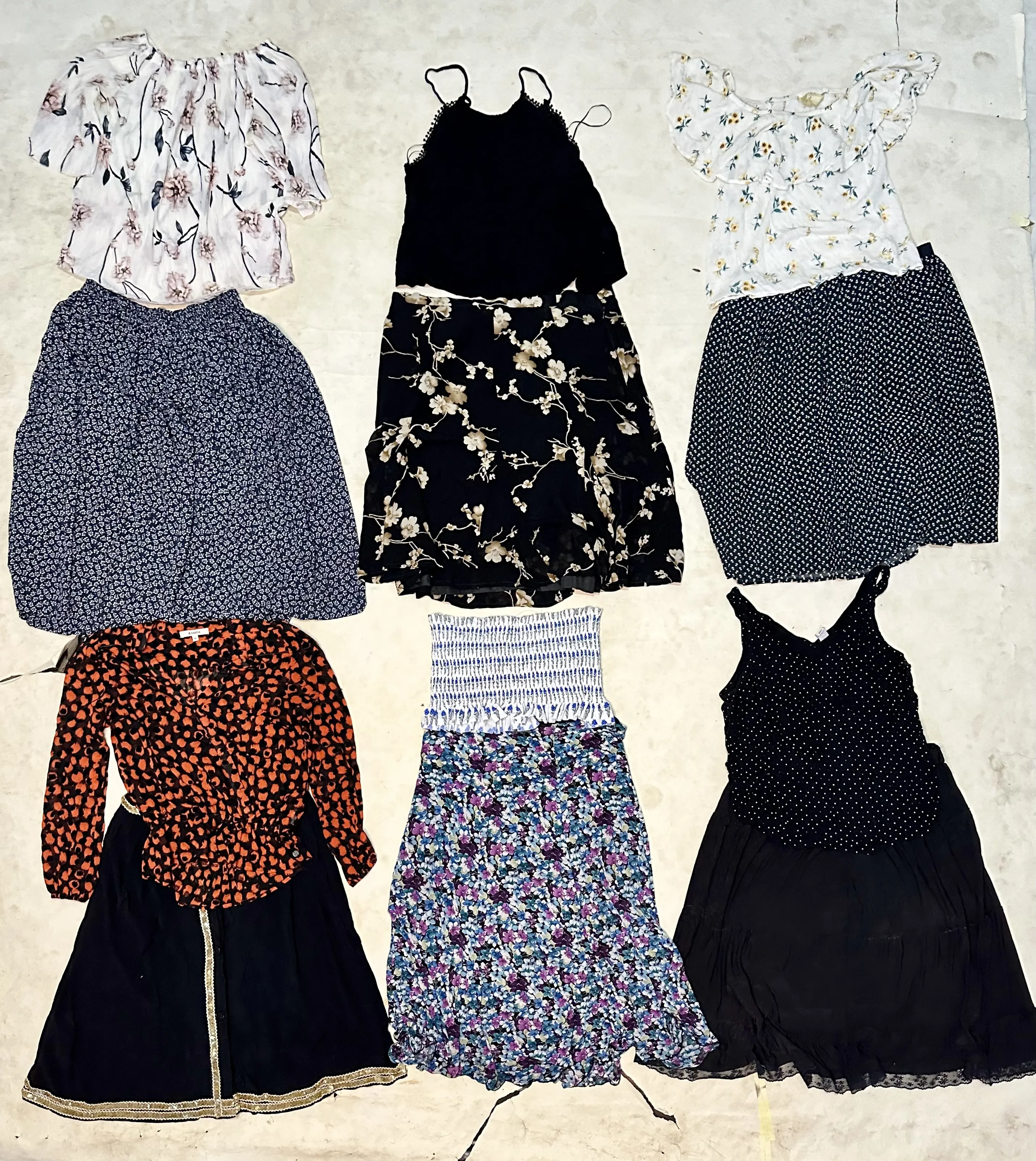 Y2K skirts and tops 6 sets