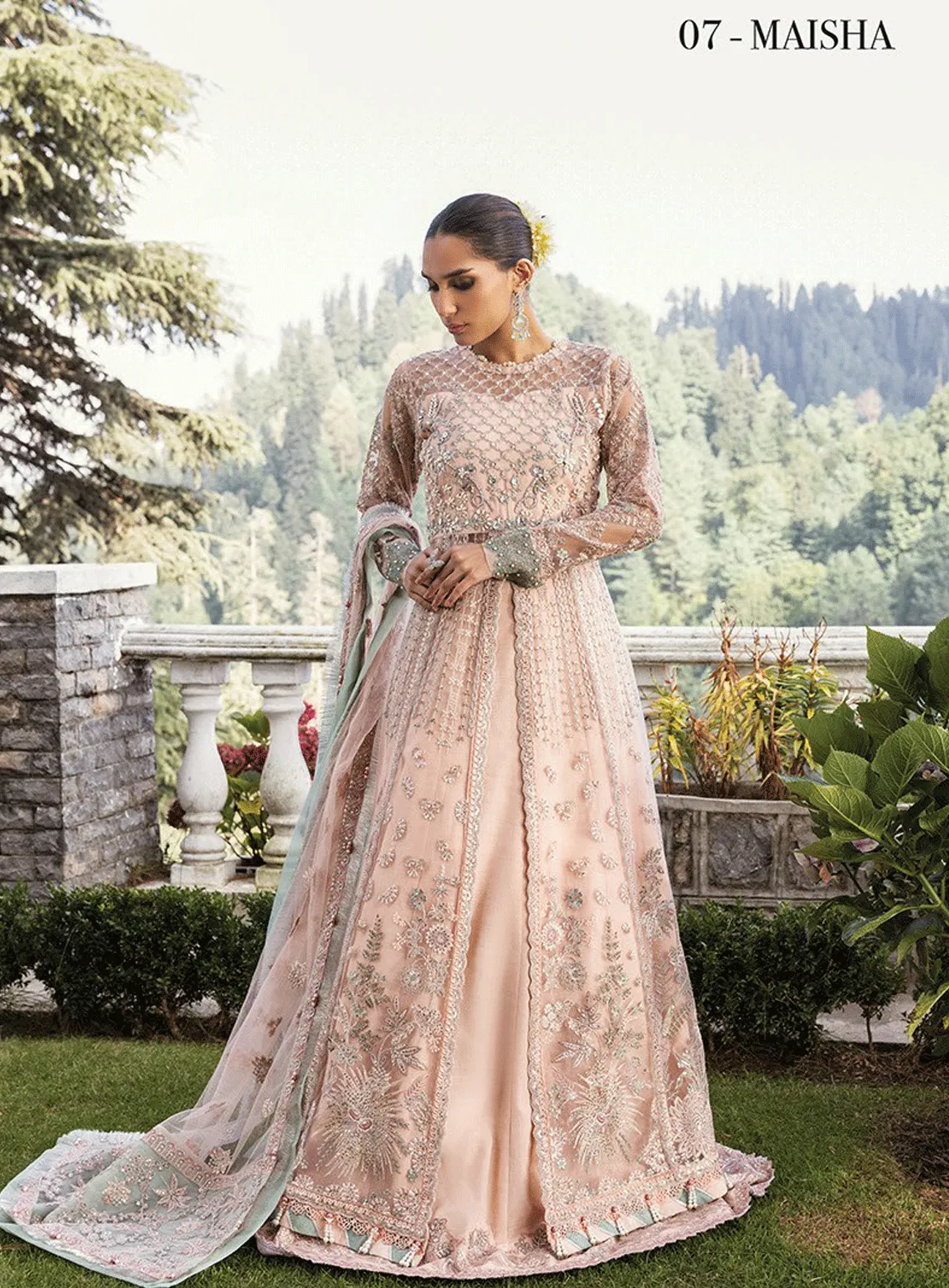 Zahra By Xenia Formals Embroidered Net Unstitched 3 Piece Suit - XF23ZL 07 MAISHA